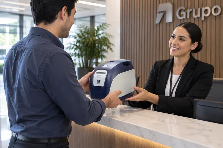 Cliente entrega una impresora usada para canje
