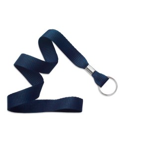 Cordón Azul marino 5/8'' con anillo de acero niquelado