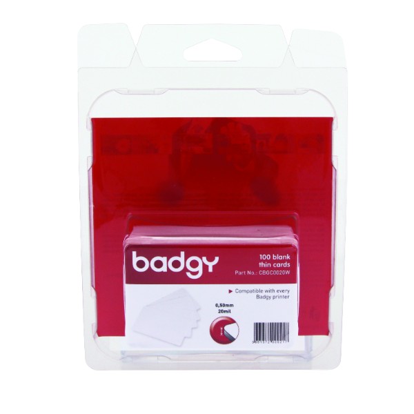 Tarjetas Badgy de PVC Blanco CBGC0020W