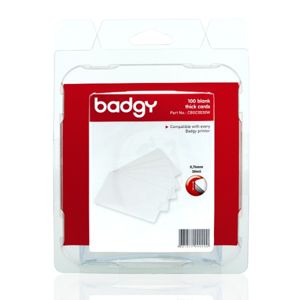 Tarjetas Badgy de PVC Blanco CBGC0030W