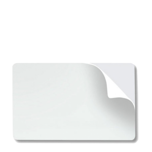 Tarjeta PVC blanco .10” con adhesivo Mylar (Paq. de 100 pzs.)
