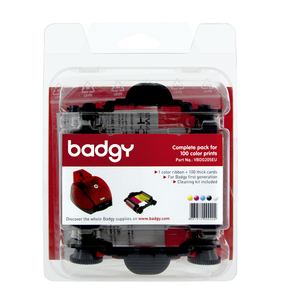 KIT BADGY RIBBON YMCKO 100 PVC KIT LIMP