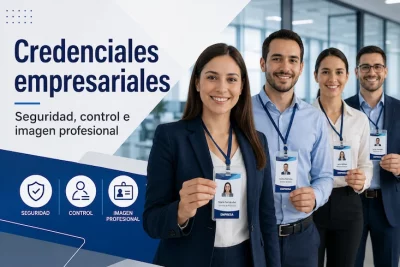 Credenciales empresariales seguridad, control e imagen profesional
