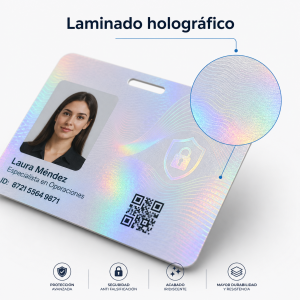 Elementos de seguridad en tarjetas PVC Laminado Holográfico