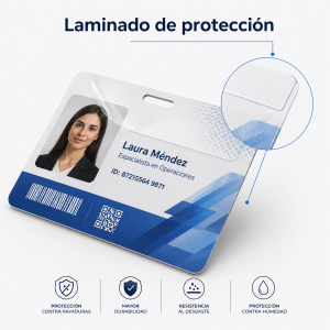 Elementos de seguridad en tarjetas PVC Laminado de Protección