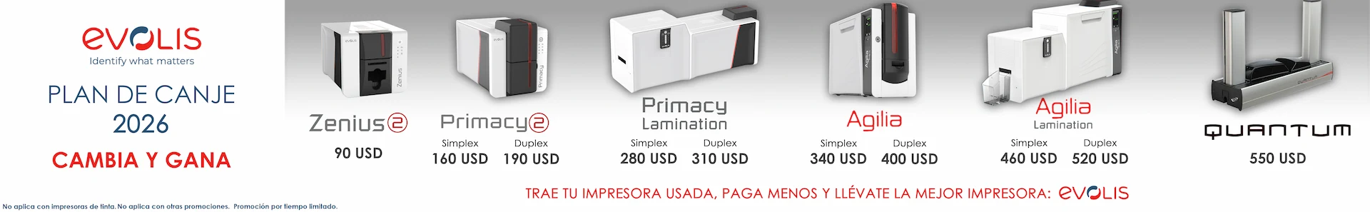 Plan de Canje de Impresoras de Credenciales Evolis 2026