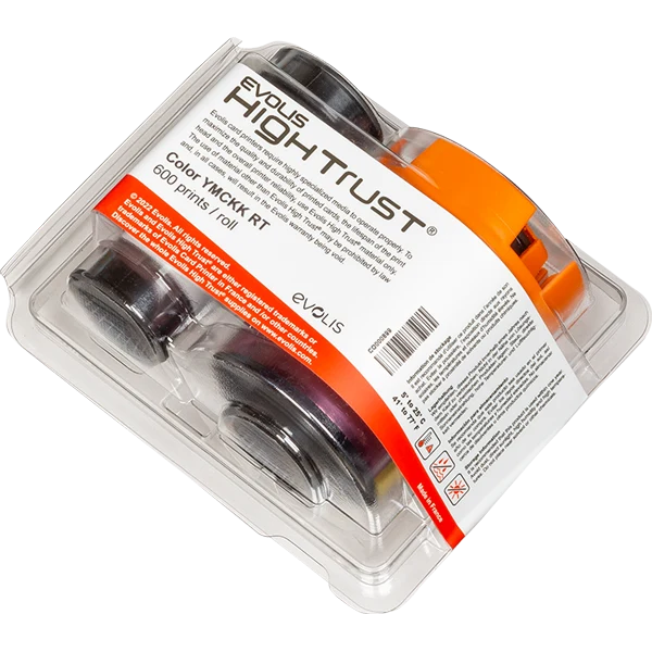 Ribbon Evolis RT5F102A100 5 paneles YMCK-K para Agilia
