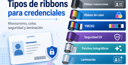 Tipos de ribbons para impresoras de credenciales características y usos