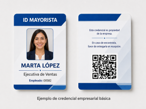 Ejemplo de credencial empresarial básica