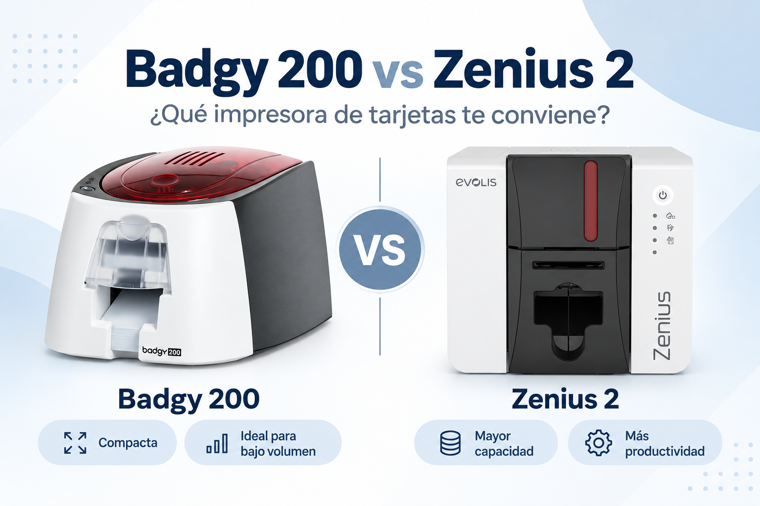 Badgy 200 vs Zenius 2 ¿qué impresora de tarjetas conviene elegir