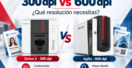 300 dpi vs 600 dpi en una impresora de tarjetas
