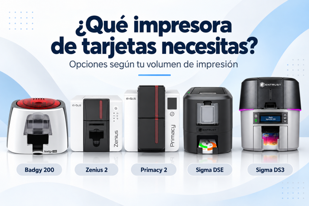 ¿Qué impresora de tarjetas necesito según cuántas credenciales imprimo al mes?
