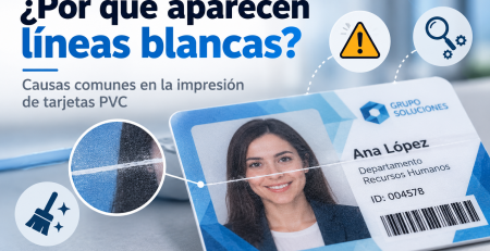 Por qué aparecen líneas blancas al imprimir tarjetas PVC